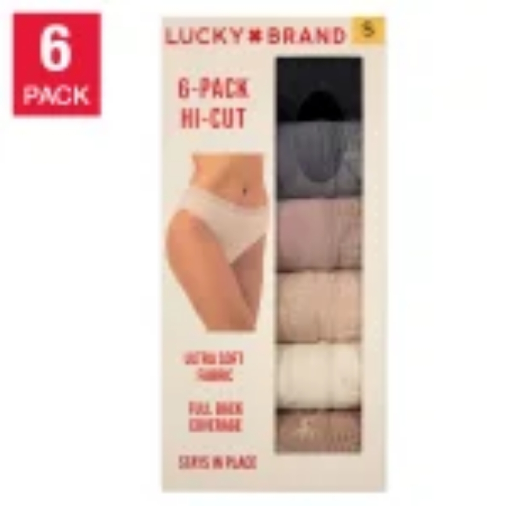 Lucky Brand Ladies’ Hi Cut, 6-pack